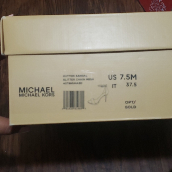 Michael Kors Hutton Sandal Glitter Chain Mesh - Picture 4 of 4